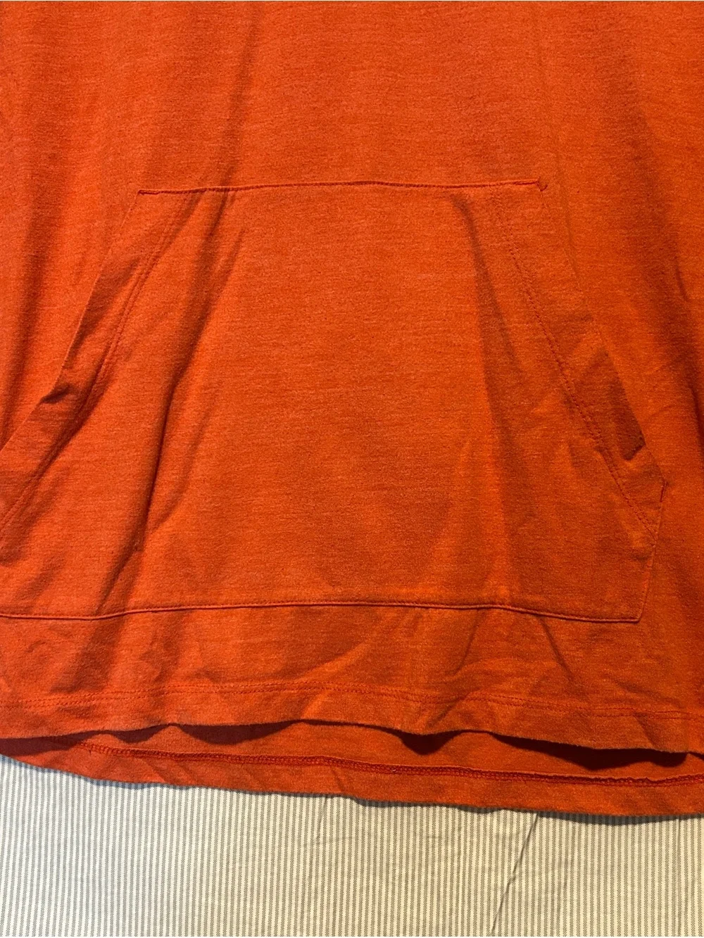The North Face Men's Orange Hooded Pullover Sweatshirt